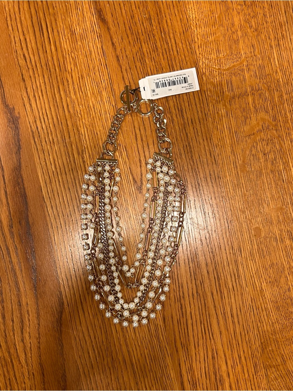 Anne Klein Gold-Tone Multi-Strand Pearl Necklace
